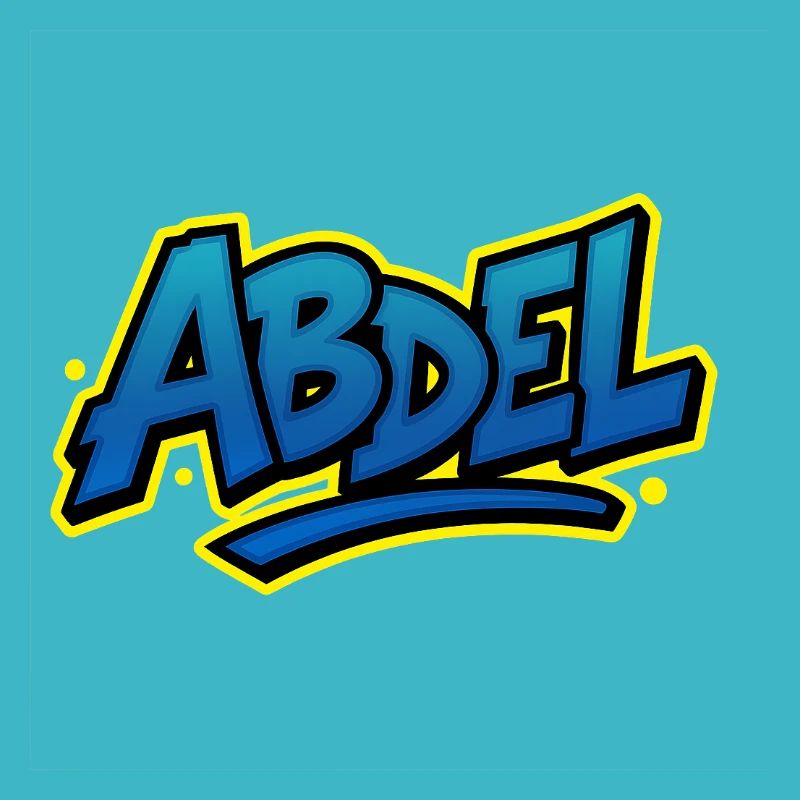 Graffiti Prénom Abdel cadeau idéal imprimable