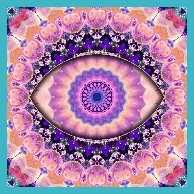 Mandala oculaire kaléidoscopique