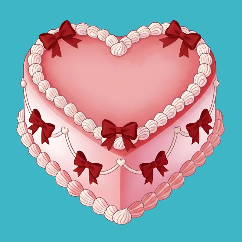 Heart décor with ribbon