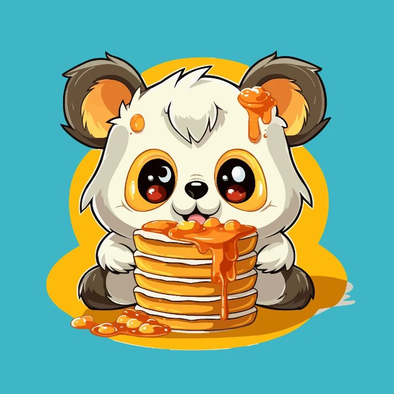 Karamell Panda Pfannkuchen