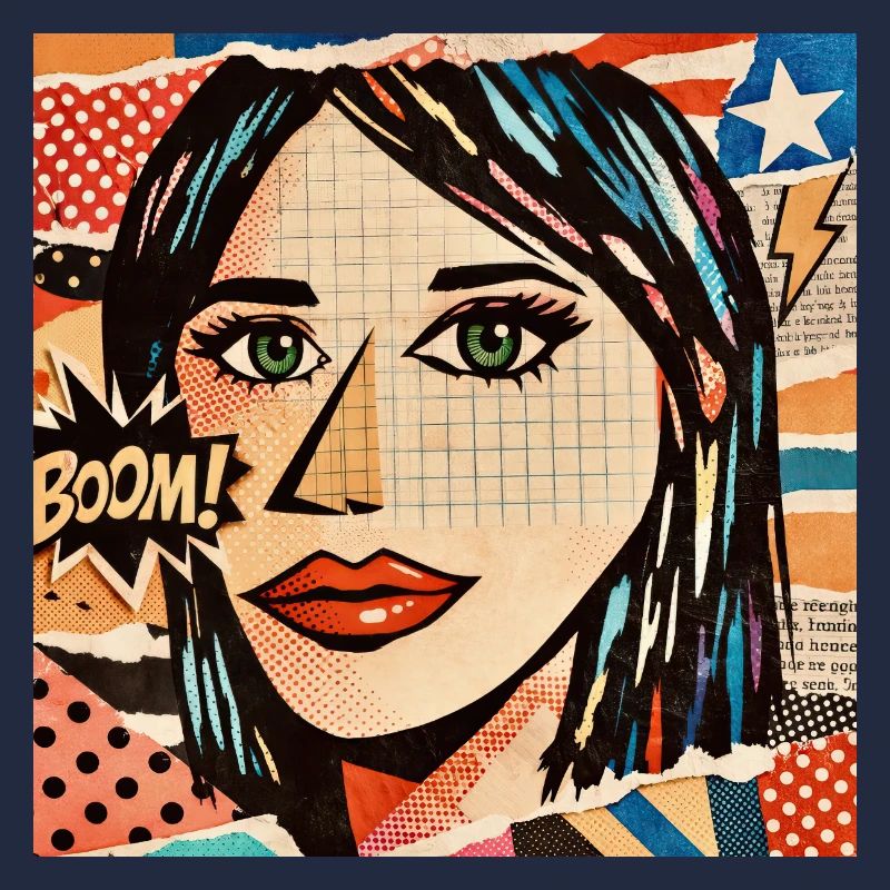 Face Pop Art Boom Collage