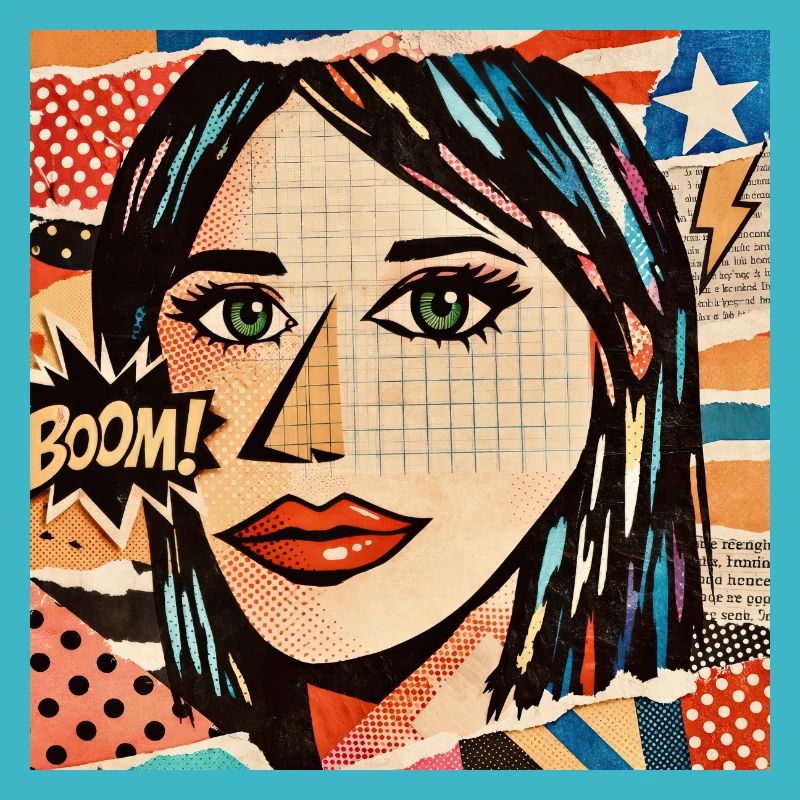 Face Pop Art Boom Collage