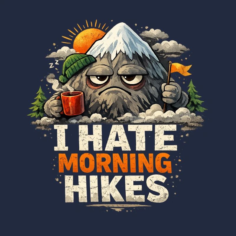 I Hate Morning Hikes - Nerd Shirt