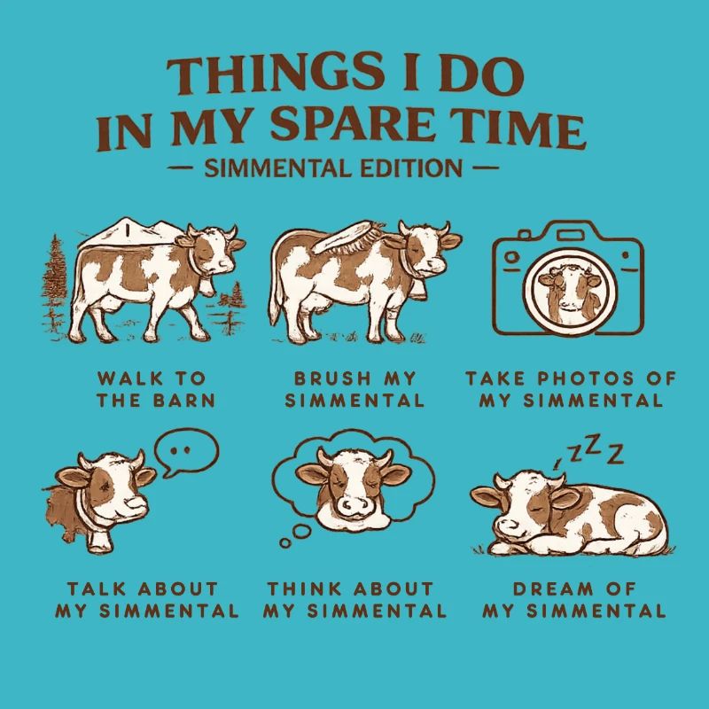 Simmental Cow Design Gift Farmer Farmer Style