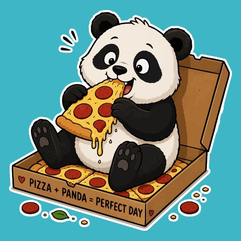 Kawaii Panda Pizza Parade