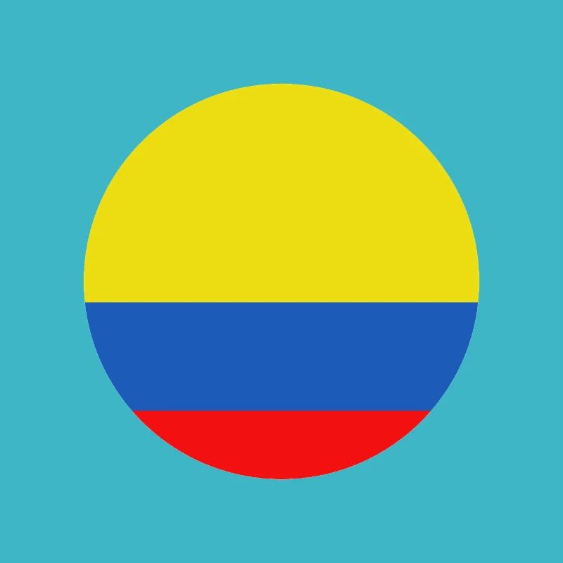 Kolumbien-Runde Flagge
