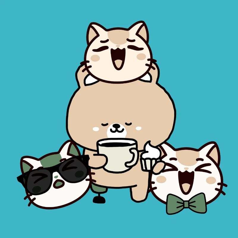 Ours mignon avec prothèse de jambe, café et cupcake