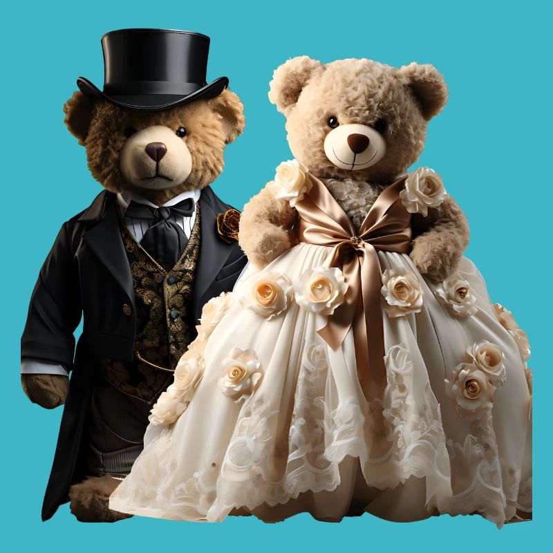 Deux jeunes mariés heureux