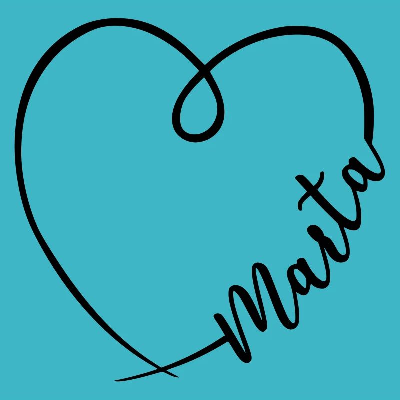 Marta nom calligraphie coeur