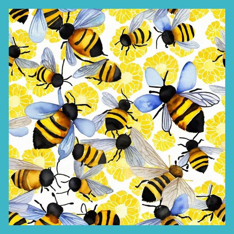Les abeilles (aquarelle)