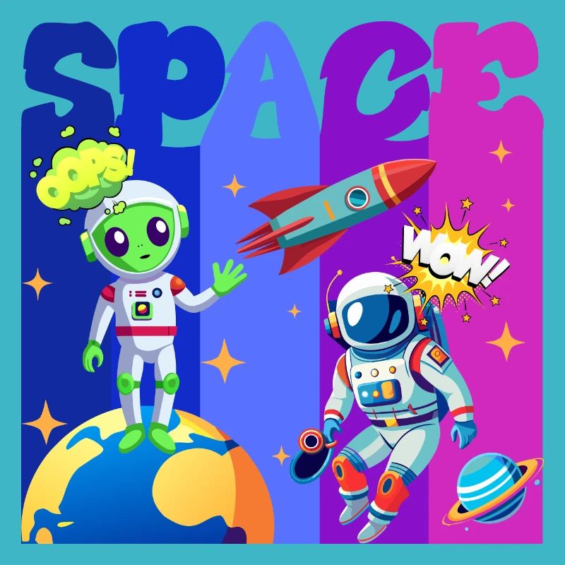 Space, Weltall, Alien, Astronaut
