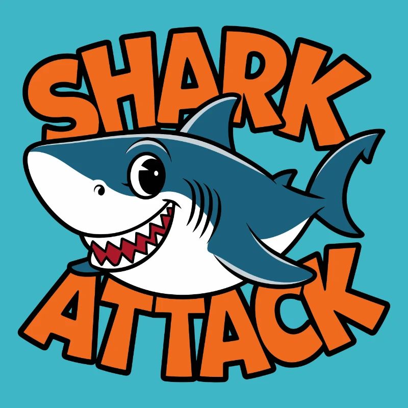 Drôle de requin Attaque de requin Amoureux de la mer
