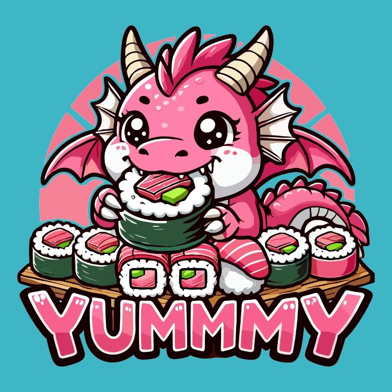 Drache Maki Sushi Yummy Kawaii Geschenk