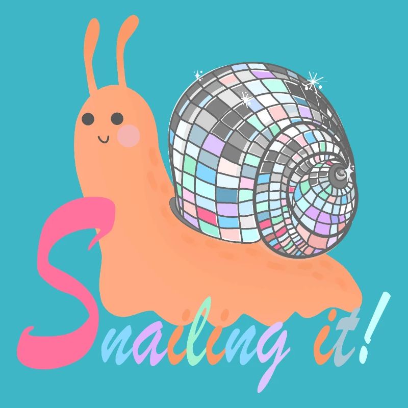 Escargot ! – Escargot coloré avec boule disco