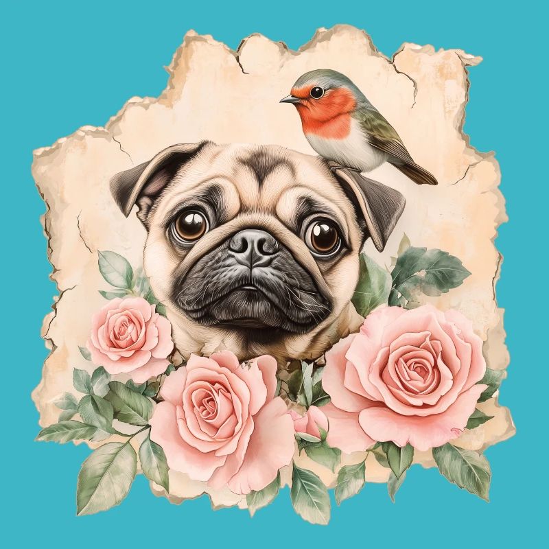 Pug and robin