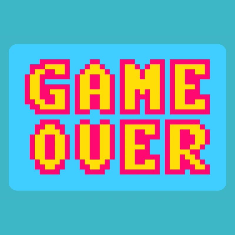 Game Over Retrogaming Vintage-Pixel