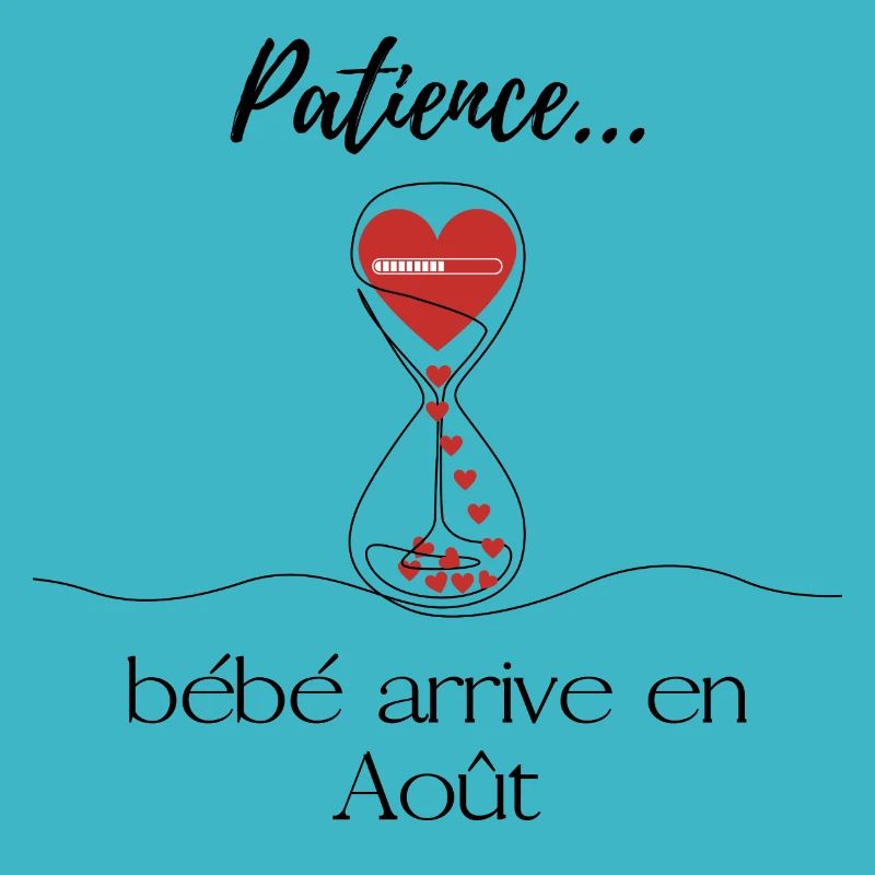 Annonce grossesse. Patience bébé arrive en Août