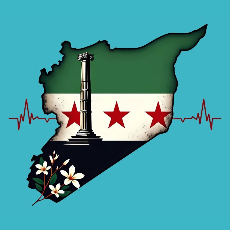 Drapeau Syrie - Centre de table