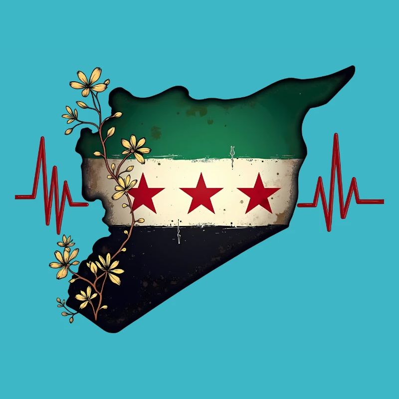 Drapeau de la Syrie libre - Drapeau de la Syrie - Centre de table