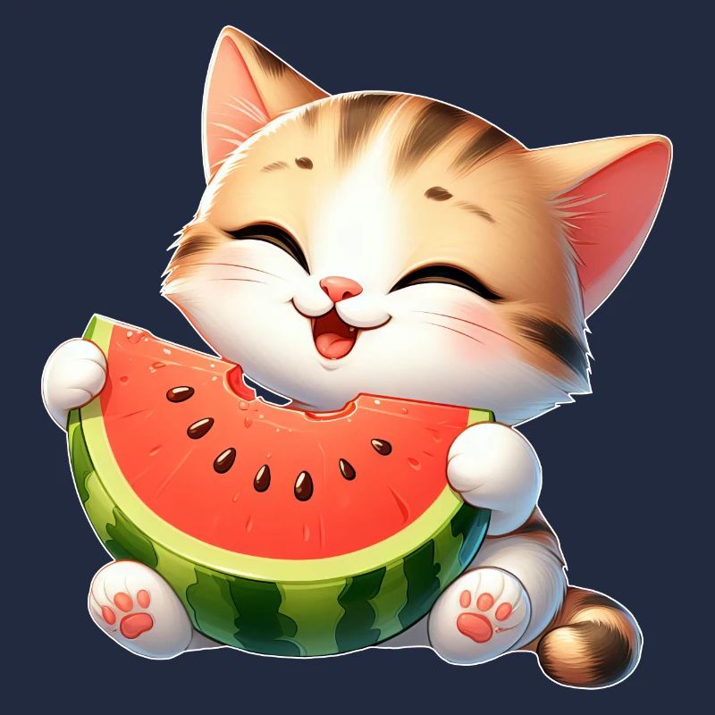 Melon Chat Pastèque Drôle Fruité