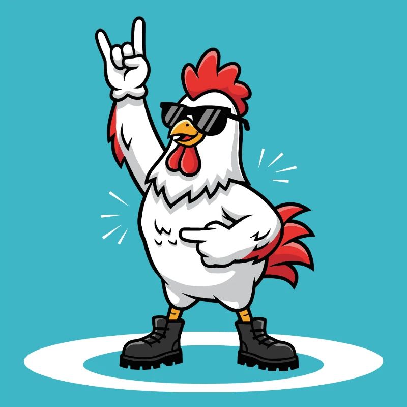 Chicken Rock Funny Music Gift