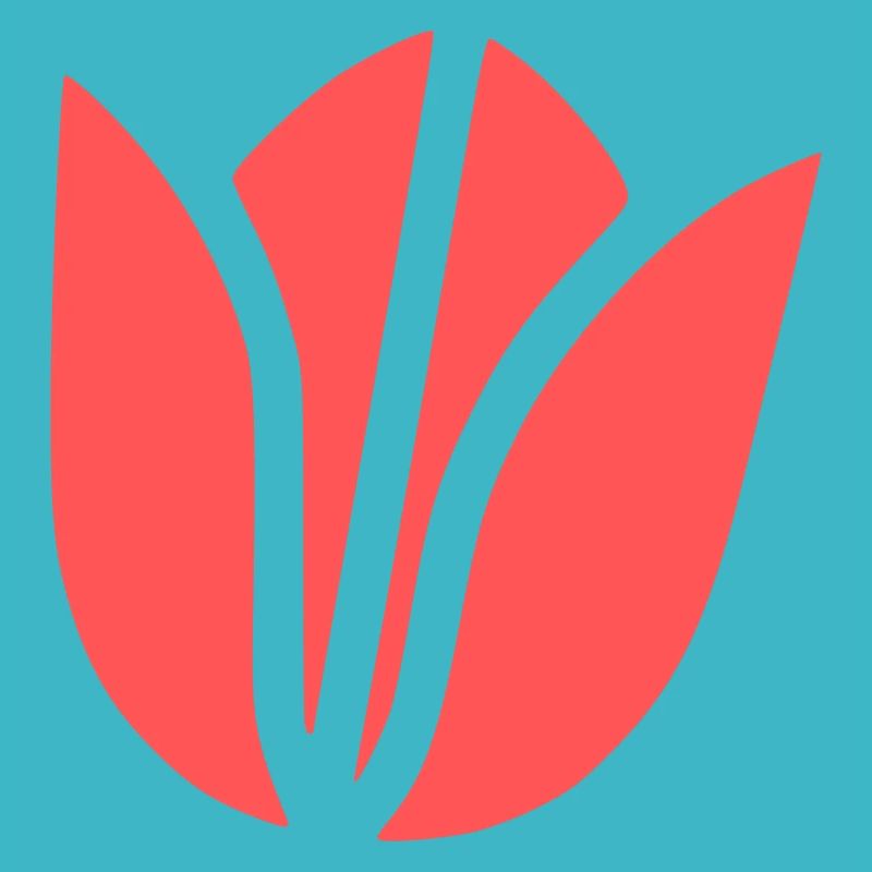 Tulip Blossom Abstrait Flat