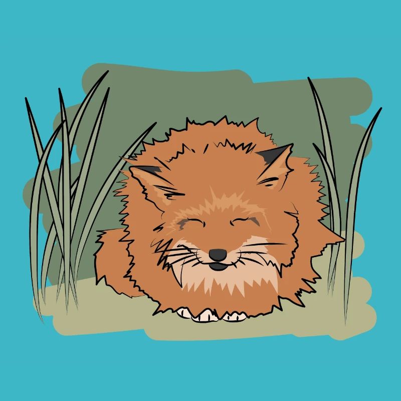 Illustration design "Fox Kisses"
