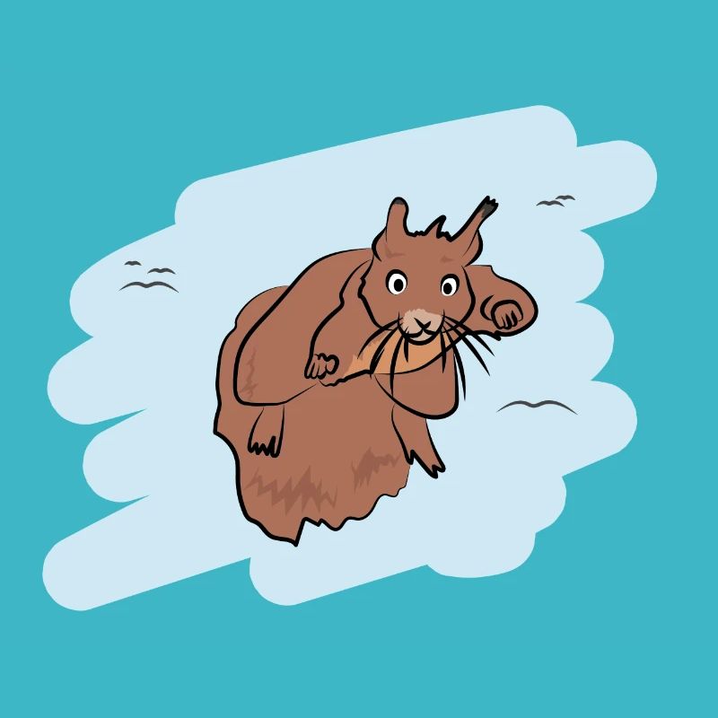 Illustration design "Squirrel Kisses"