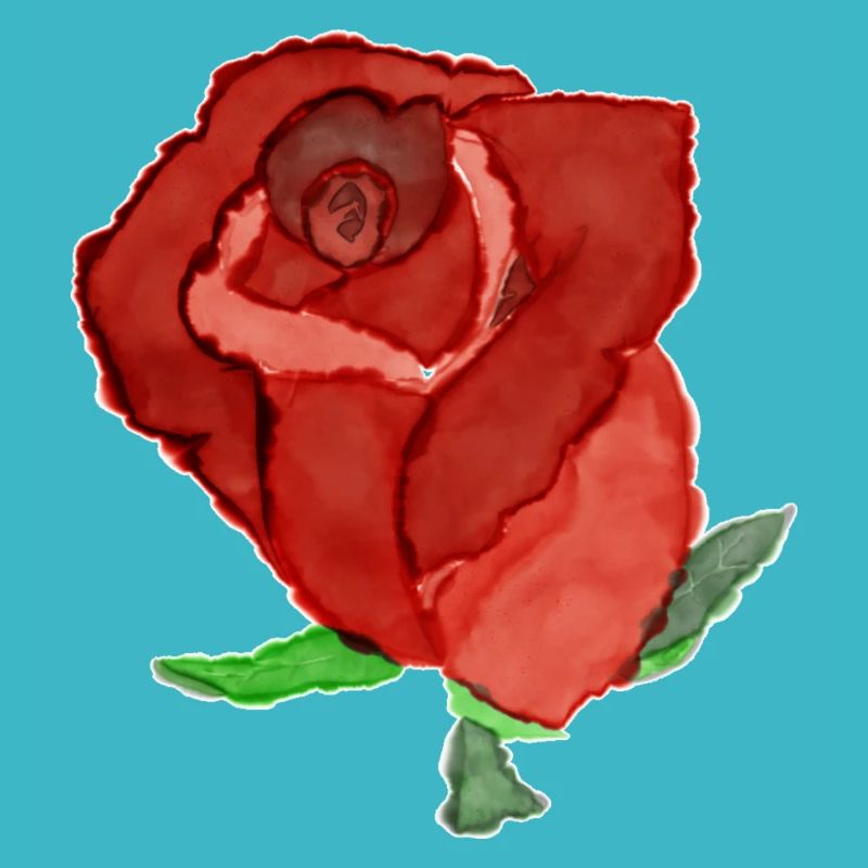 Illustration de rose romantique