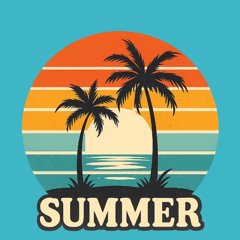 Tropic Vibes – Retro Summer Sunset