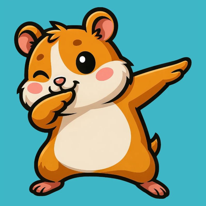 Dessin animé mignon cochon d’Inde hamster
