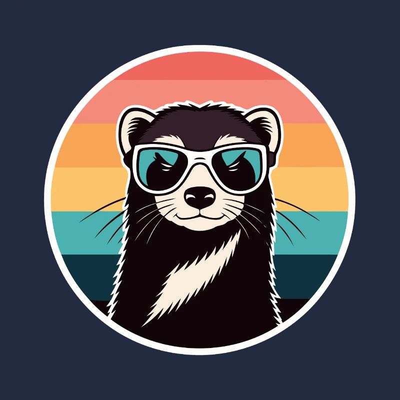Retro-Otter-Regenbogenbrille