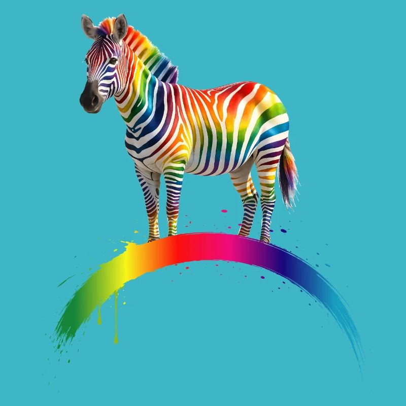 Regenbogen Zebra Farbverlauf Kunst Design
