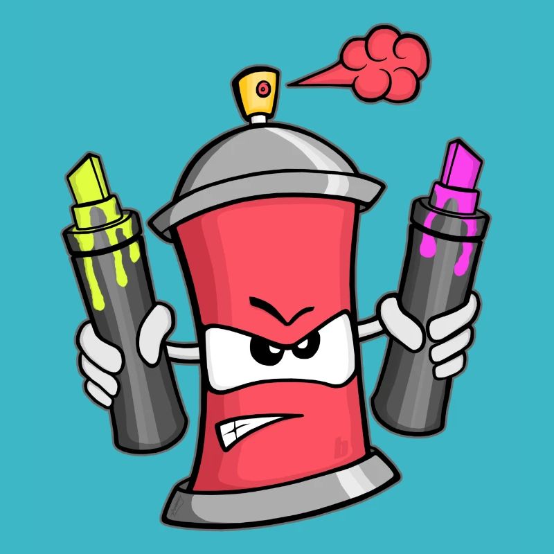 Graffiti Spray Can (red)