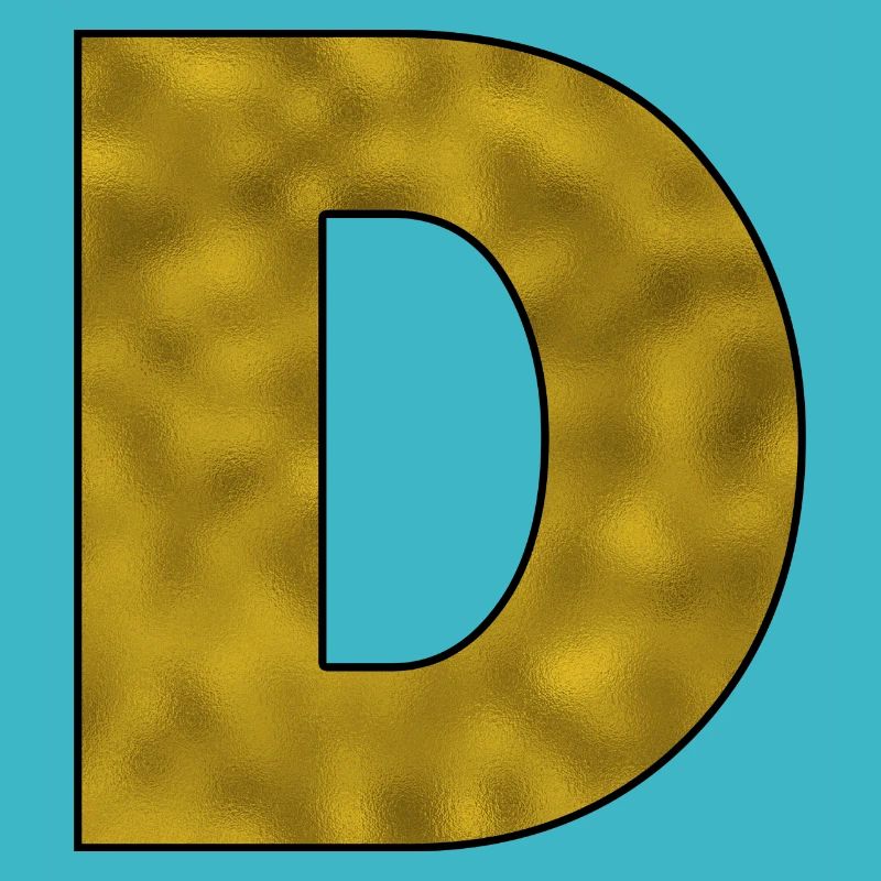 Letter D Gold