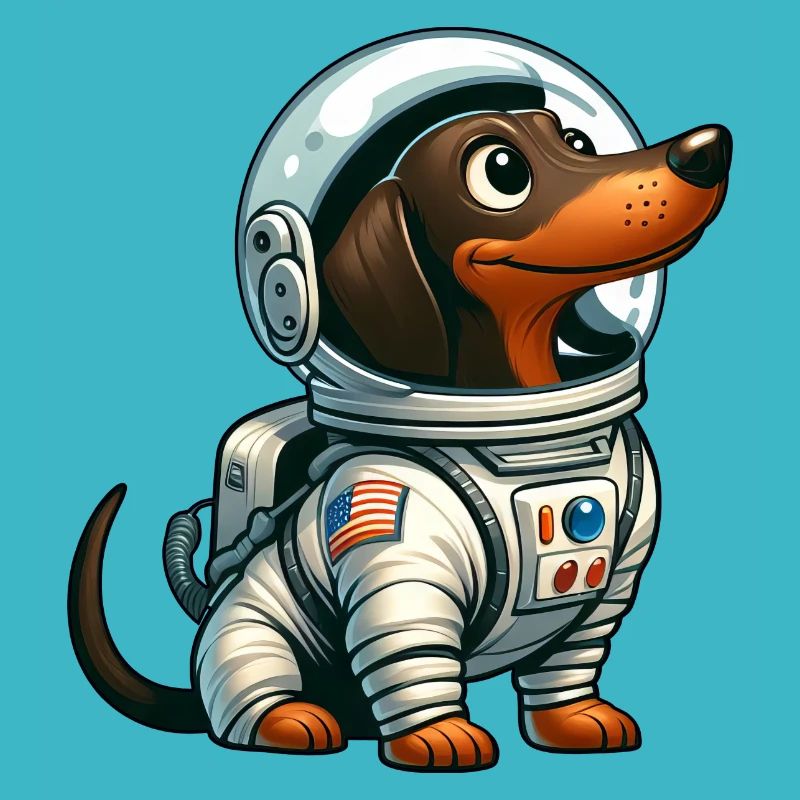 Teckel astronaute dans l’aventure spatiale