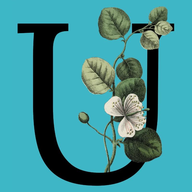 Buchstabe U Grün Botanisch
