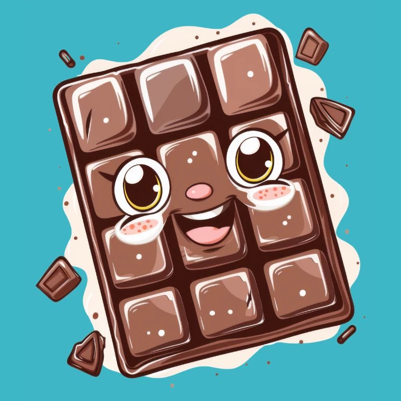 Conception de bandes dessinées au chocolat