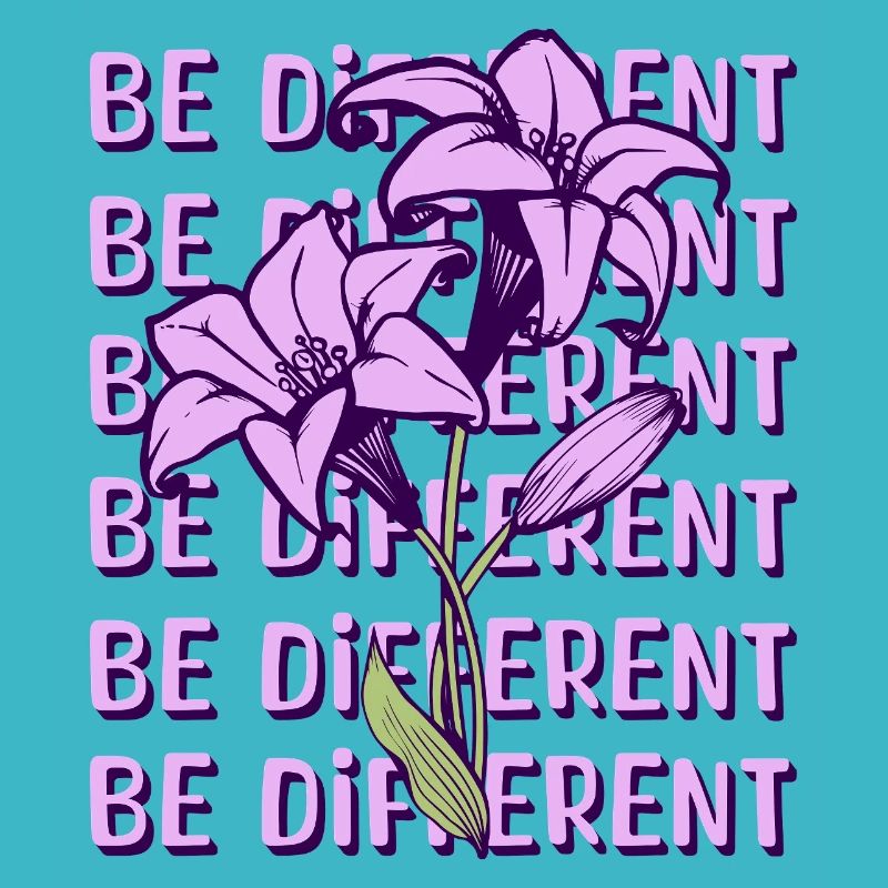 BE DIFFERENT – Fleurs de lys violets Botanique