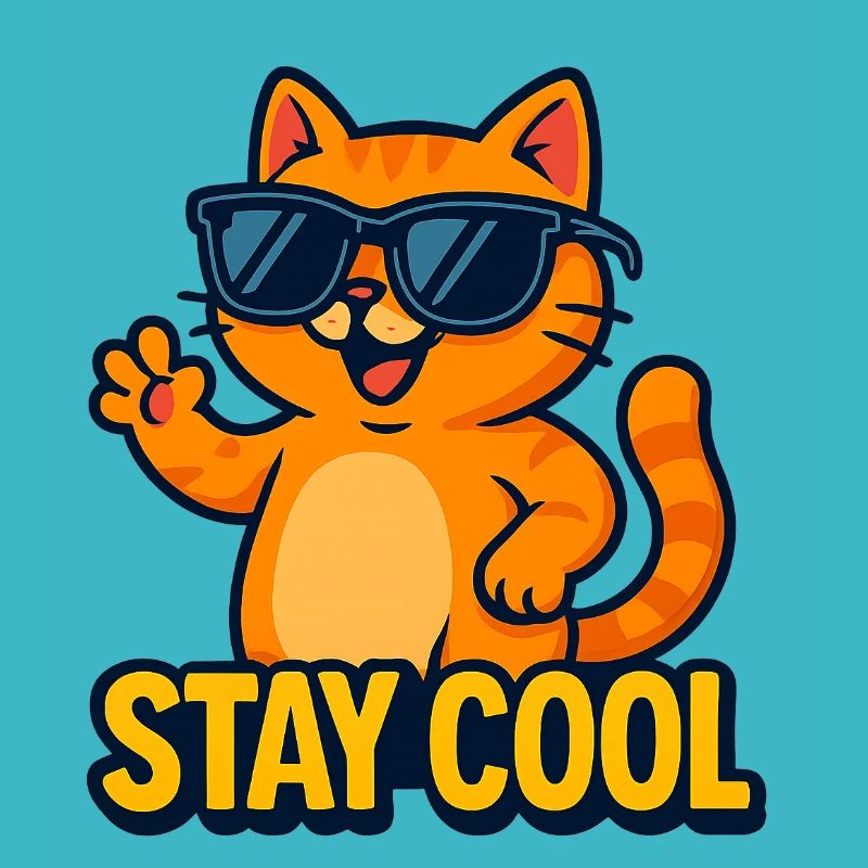 Stay Cool Cat - Cool Cat with Sunglasses