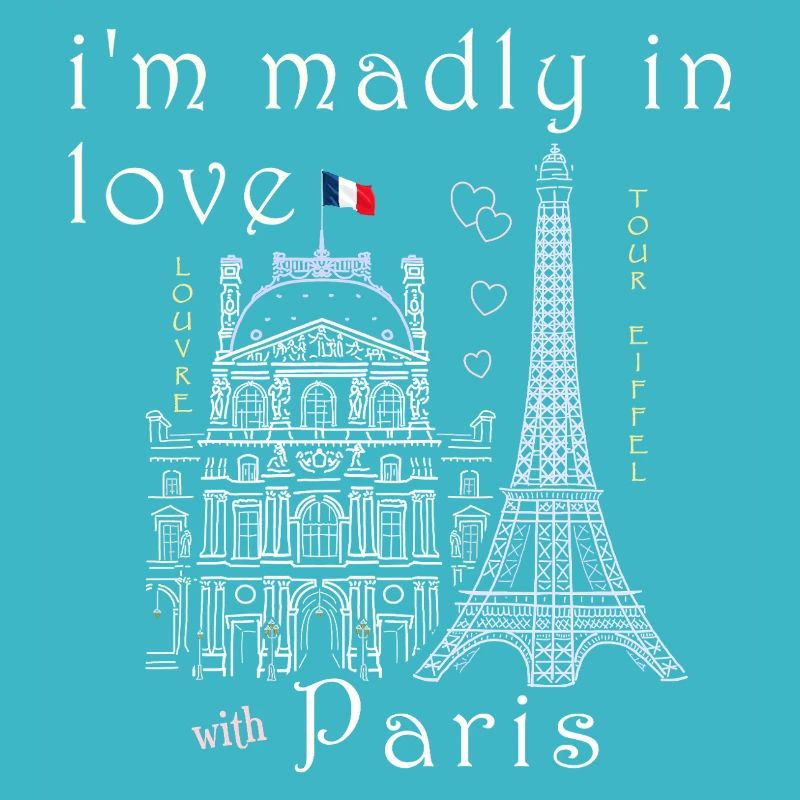 Paris, le Louvre et la Tour Eiffel dessinés à la main