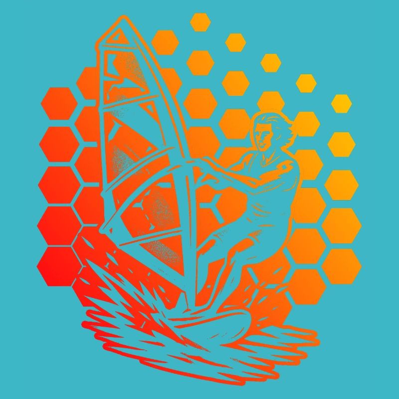 Modernes Windsurfing Artwork