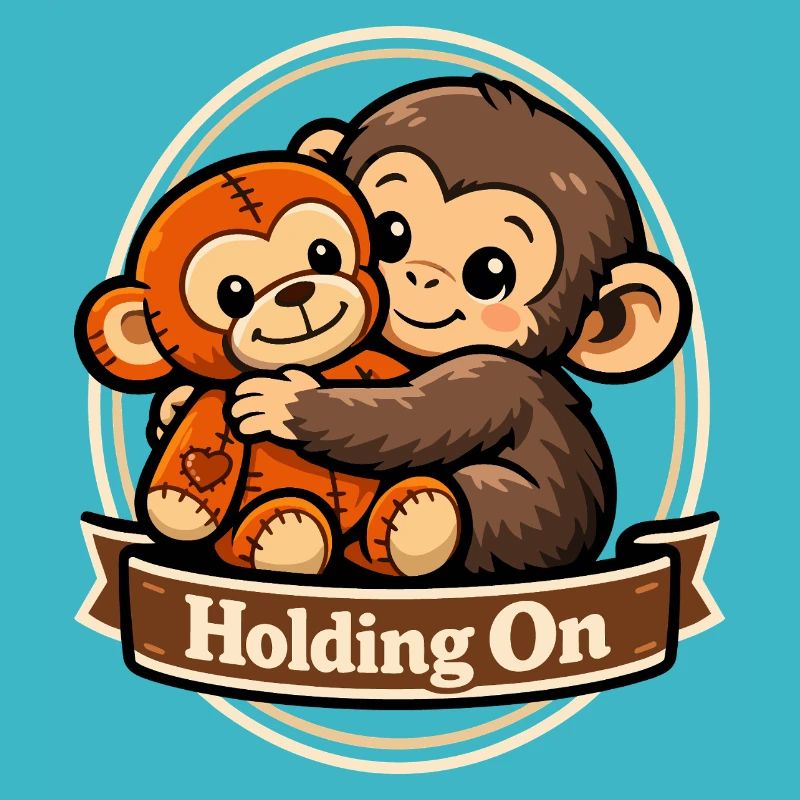 Anxious Monkey Soft Toy Heart