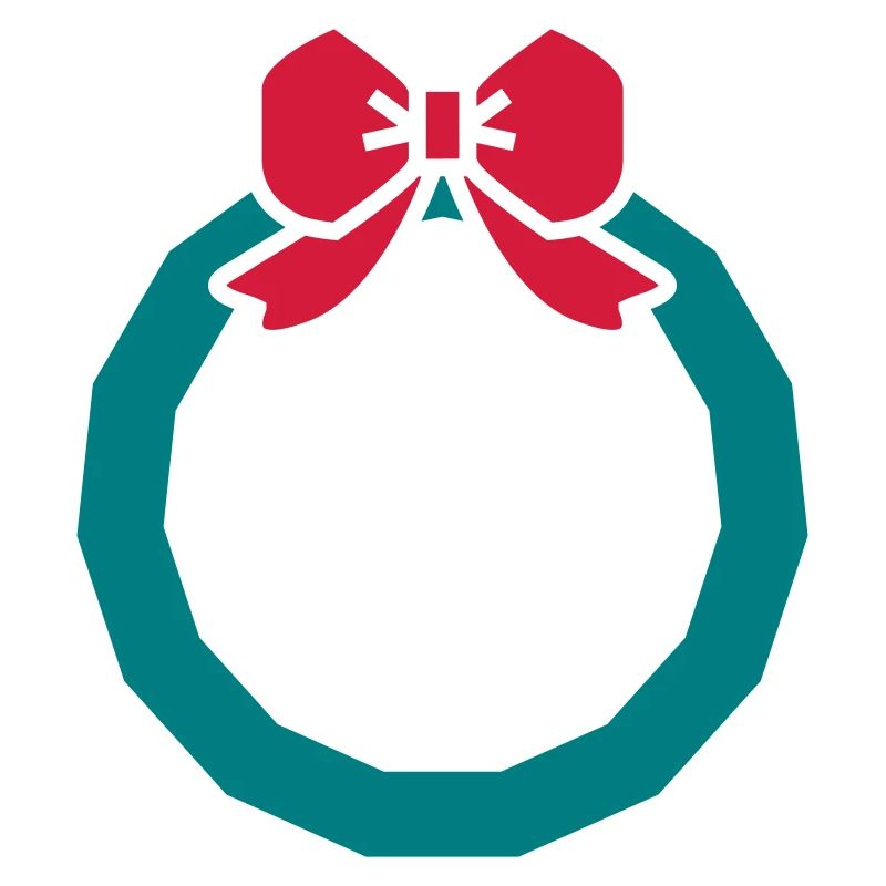 Weihnachtskranz mit rotem Band