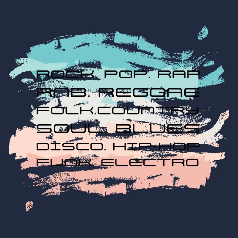Music styles. Abstract style design.