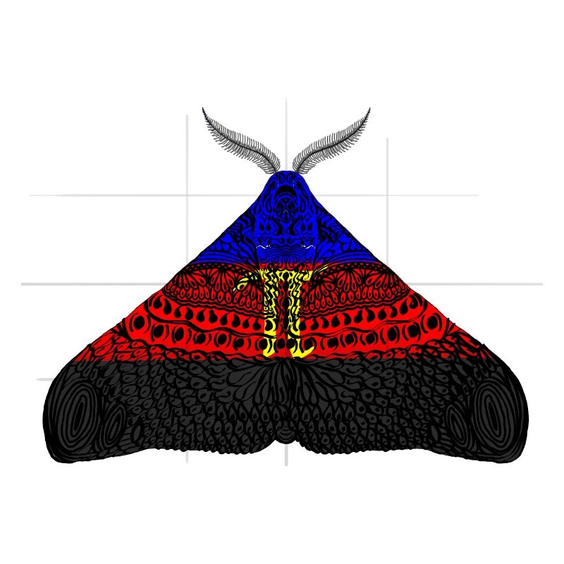 Polyamorous Pride Moth Motif A