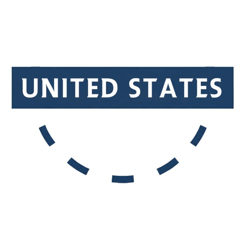 Emblème rond des États-Unis dans les tons bleus
