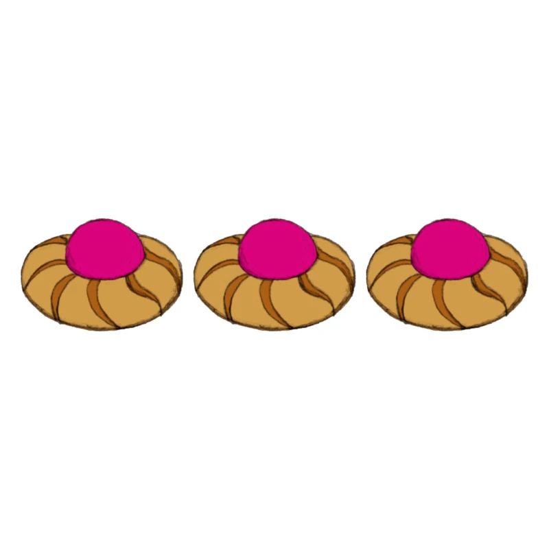 Trois biscuits à la cerise