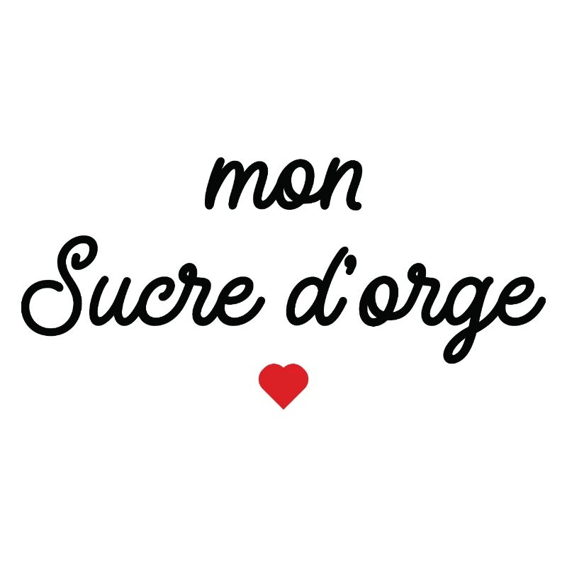 Mon Sucre d'Orge Script Cœur Rouge