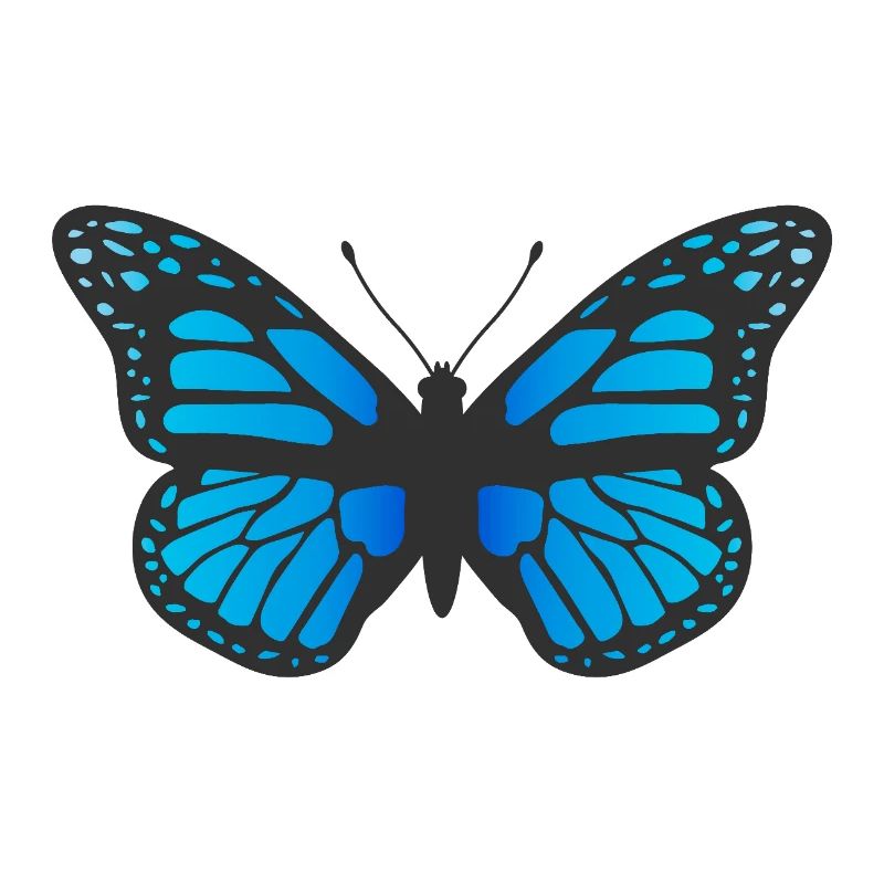Papillon bleu icône symbole logo papillon de nuit